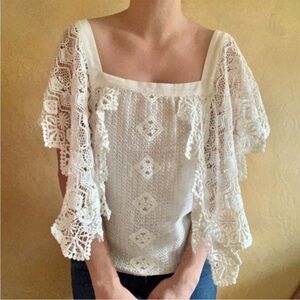 Jen's Pirate Booty White Lace Top